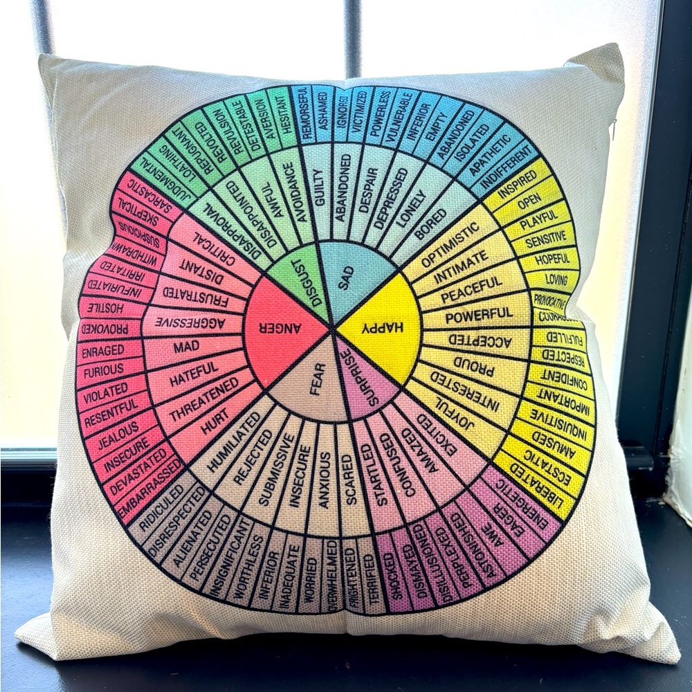 Feelings Wheel Pillow